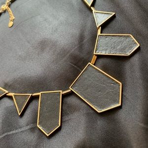 House of Harlow Leather Geometric Necklace